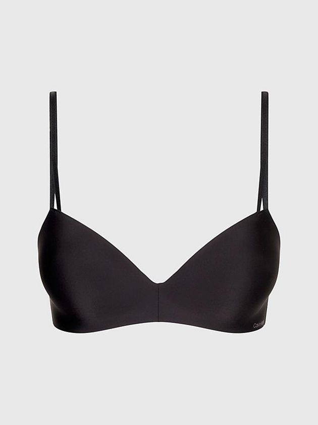 Calvin Klein USA Wireless Push-Up - Seductive Comfort Womens Bra Black 2657084-IQ